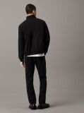 Black Padded Nylon Zip Up Jacket  Men
