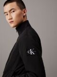 Black Padded Nylon Zip Up Jacket  Men