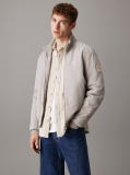 Grey Padded Nylon Zip Up Jacket  Men
