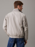 Grey Padded Nylon Zip Up Jacket  Men
