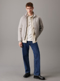 Grey Padded Nylon Zip Up Jacket  Men
