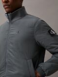Grey Padded Nylon Zip Up Jacket  Men