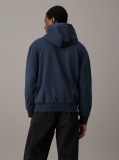 Μπλε Άνετο Hoodie Με Φερμουάρ  Άνδρας