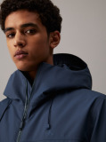 Blue Technical Short Parka Jacket  Men