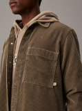 Brown Relaxed Corduroy Shirt Jacket  Men