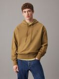 Brown Cotton Terry Hoodie  Men