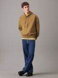 Brown Cotton Terry Hoodie  Men