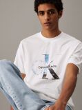 Λευκό Monogram T-shirt Με Σχέδιο  Άνδρας