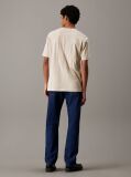 Beige Relaxed Logo Appliqué T-shirt  Men