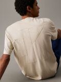 Beige Relaxed Logo Appliqué T-shirt  Men