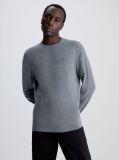 Grey Merino Wool Jumper  Men