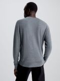 Grey Merino Wool Jumper  Men