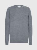 Grey Merino Wool Jumper  Men