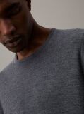 Grey Merino Wool Jumper  Men