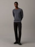 Grey Merino Wool Jumper  Men