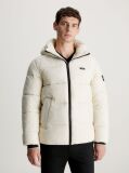 Beige Recycled Nylon Puffer Jacket  Men