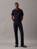 Blue Slim Stretch Pique Polo Shirt  Men