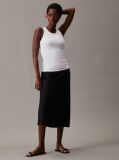 Black Recycled Polyester Slip Skirt  Women