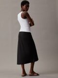 Black Recycled Polyester Slip Skirt  Women