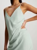Green Recycled Polyester Slip Skirt  Women