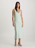Green Recycled Polyester Slip Skirt  Women