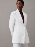 White Cotton Twill Tailored Blazer  Women