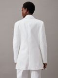 White Cotton Twill Tailored Blazer  Women