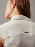 Beige Sleeveless Sateen Blouse  Women