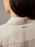 Beige Relaxed Linen Blend Shirt Dress  Women