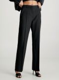 Black Essential Slim Straight Pants  Women