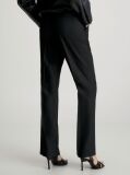 Black Essential Slim Straight Pants  Women