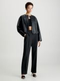 Black Essential Slim Straight Pants  Women