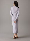 Grey Slim Merino Buttoned Shirt Dress  Women