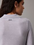 Grey Slim Merino Buttoned Shirt Dress  Women