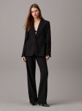 Black Slim Stretch Wool Blazer  Women