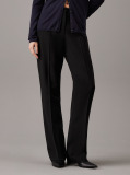 Black Slim Straight Trousers  Women