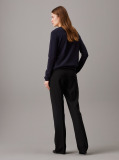 Black Slim Straight Trousers  Women