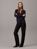 Black Slim Straight Trousers  Women