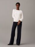White Viscose Blend Jumper  Women