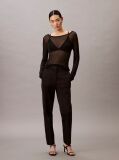 Black Slim Tapered Chino Trousers  Women
