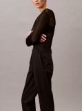 Black Slim Tapered Chino Trousers  Women