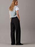Black Slim Wide Leg Trousers  Women