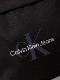 Black Logo Flat Crossbody Bag  Men
