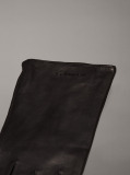 Black Leather Touchscreen Gloves  Men