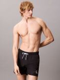 Black Medium Drawstring Swim Shorts - CK Monogram  Men
