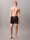 Black Medium Drawstring Swim Shorts - CK Monogram  Men