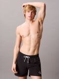 Black Medium Drawstring Swim Shorts - CK Monogram  Men