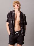 Black Medium Drawstring Swim Shorts - CK Monogram  Men