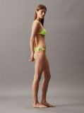 Green Tie Side Bikini Bottoms - CK Monogram Texture  Women