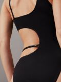 Μαύρο Ολόσωμο Μαγιό Με Άνοιγμα - CK Micro Belt  Γυναίκα